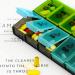 Moisture Festival XL 7-Day Pill Organizer - 14 Compartments for Vitamins Supplements & Medications - Green - Buy Online on GoSupps.com