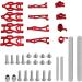 Upper Lower Suspension Arms Easy Installation Replacement Parts RC Suspension Arm Kit Standard Size with Steering Cups for 16101PRO 16102 16103 16201 (Red) - Buy Online on GoSupps.com