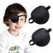 Medical Eye Patch, 2 PCS Eye Patches for Adults, Comfortable 3D Eye Patch, Adjustable Amblyopia Lazy Eye Patches for Adults and Kids, for Either Eyes, Black
