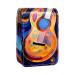 Lipstick Case Leather Lip Gloss Lipstick Organizer with Mirror Mini Lipstick Holder Bag Abstract Art Music Notes Guitar I509z0ycib
