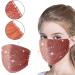 Lieikic Women's Glitter Mouth Protection - Elegant Washable & Reusable Neck Gaiter for Halloween Parties (Orange) - Buy Online on GoSupps.com