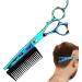 Fovolat Hairdressing Scissors 6 Inch Stainless Steel Hair Cutting Scissors | 2 in 1 Stainless Steel Hair Cutting Professional Barber Haircut Scissors for Elderly Children Green - Buy Online on GoSupps.com