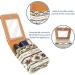 Shop Ethnic Style Floral Leather Lipstick Case | Mini Lip Gloss Organizer with Mirror - International Shipping - Buy Online on GoSupps.com