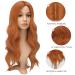 Fine Long Curly Wavy Orange Wig | 55 cm Synthetic Women s Wig for Daily & Party Wear - Buy Online on GoSupps.com
