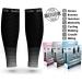 Calf Compression Sleeve for Men & Women - Shin Splints Support, Achilles Tendon Support, Leg Cramps Relief - 1 Pair (BLK-GRY S/M) - Buy Online on GoSupps.com