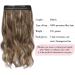 Invisible Wire Hair Extension 20 inch Brown with Golden Highlights - Synthetic Wavy Pieces for Women - Buy Online on GoSupps.com