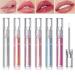 Lip Glow Oil Moisturizing Lip Balm Plump Lip Gloss Lip Care Clear Lip Oil Tinted Hydrating Lip Glow Oil Gloss Transparent Plumping Glass Lip Glow Oil Fresh Texture Set of 6