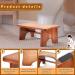 Bamboo Toilet Squatting Stool - Non-Slip Bathroom Step Stool for Adults & Kids - 6.7 Height (Dark Brown) - Buy Online on GoSupps.com