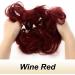 JJstar 2PCS Wine Red Messy Bun Hair Piece Curly Fake Hair Buns Updo High Heat Resistant Synthetic Fiber Scrunchies for Women - Buy Online on GoSupps.com