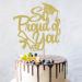 So Proud of you Cake Topper Gold Glitter 2024 Graduation Cake Pick for 2024 High School/College/Senior Graduation Party Glitter Decorations - Buy Online on GoSupps.com