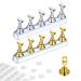 2 Sets Acrylic Nail Display Stand with Putty  Nail Practice Holder Magnetic Nail Practice Stand  Nail Stand for Press on Nail Tip Holders for Salon and Home DIY Christmas Gift(gold and silver)