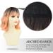 Yamel Wavy Bob Wig with Bangs - Natural Ombre Orange Synthetic Hair Wig for Women - Buy Online on GoSupps.com