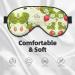Lovely Strawberry Print Unisex Sleep Mask - Double-Sided Eye Mask for Sound Sleep & Skin Care - Buy Online on GoSupps.com