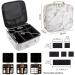 Frasheng Waterproof Travel Cosmetic Bag | Portable Make-Up Case with Adjustable Dividers | Marble Leather Makeup Organizer - Buy Online on GoSupps.com