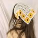 Floral Crochet Hair Bandanas 2PCS Women Hairbands | Daisy Print Knitted Headscarf Vintage Hair Scarf - Buy Online on GoSupps.com
