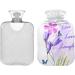 Naanle Hot Water Bottle with Butterfly Lavender Cover | 1L Heat & Cold Therapy for Back Pain Relief Hand & Foot Warmer - Buy Online on GoSupps.com