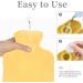 2L Hot Water Bottle with Soft Cover - Rubber 2000ml Bed Warmer & Gift for Pain Relief - Yellow - Buy Online on GoSupps.com