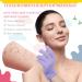 4 Pack Exfoliating Shower Bath Gloves Back Scrubber Set for Women Men Children - Skin Exfoliation and Cleansing - Stretchable Pull Strap Washcloth - Pink Purple - Buy Online on GoSupps.com