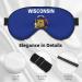 Buy Wisconsin State Flag Soft Eye Mask | Comfortable Light Blocking Sleep Mask for Side Sleepers - Buy Online on GoSupps.com