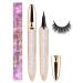 Eyeliner Lash Glue Latex-Free Suitable for Sensitive Eyes Eyeliner Glue Strong Hold Waterproof Eyelash Glue Pen Eyelash Glue for False Lashes (1P Black1)