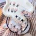Halloween Long Square Fake Nails - Black & White Spider Web Design - Press on & Glue on French Tip Nails - 24 Pcs | Cute Halloween Artificial Nails for Women - Buy Online on GoSupps.com