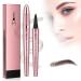 2024 New Magic Eyebrow Pencil New 3D Waterproof Microblading Eyebrow Pencil Contouring Pen 4-Tipped Precise Brow Pen Long-Lasting Natural Fine Stroke Eyebrow Pen (dark brown)