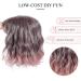 Parxitn Short Bob Wig with Ponytail - Natural Ombr Pink Synthetic Hair | Colorful Wavy Curly Wigs for Daily Party Halloween & Cosplay - Buy Online on GoSupps.com