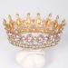 FORSEVEN Queen Crown Rhinestone Wedding Tiara for Women - Crystal Bridal Crown in Gold+Pink - Buy Online on GoSupps.com