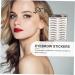OHPHCALL 9 Sheets Waterproof Eyebrow Stickers Quick Makeup Tools False Eyebrows Cosmetics 3d Template Hair 21x14.7cm Brown - Buy Online on GoSupps.com