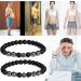 2Pcs Anti-Swelling Black Obsidian Anklet - Lymphatic Drainage Magnetic Therapy Bracelet - Buy Online on GoSupps.com