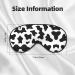 Black and White Cow Print Sleep Mask | Adjustable & Breathable Blindfold for Travel Meditation & Relaxation - Buy Online on GoSupps.com