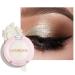 LACOMCHIR Shinning White Eyeshadow Glitter Highlighter Eye Makeup Palette Glitter Powder Highly Pigmented Vegan & Cruelty Free 1.9g -01