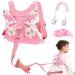 3 in 1 Toddler Harness Leashes + Anti Lost Wrist Link, Walking Wristband Safety Backpack for Toddlers, Child Anti Lost Leash Baby Cute Assistant Strap Belt for Kids Girls Outdoor Activity (Butterfly)