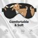 Brown Goat Print Unisex Sleep Eye Mask | Soft Comfort Eye Shade for Travel Yoga & Shift Work - Buy Online on GoSupps.com