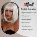 Short White Bob Wig with Bangs for Women | Stylish & Comfortable 3022-1 - International Shipping Available - Buy Online on GoSupps.com