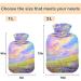 NAANLE 2L Hot Water Bottle with Lid - Sunset Lavender Flower Pain Relief & Cold Therapy for Back Hands Feet & Neck - Buy Online on GoSupps.com