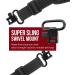 Braudel Two Point Rifle Sling with Mil-Spec Swivels - Durable Neoprene Pad, Length Adjuster - Ideal for Outdoor Hunting - Black - Buy Online on GoSupps.com