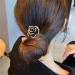 Rhinestone Camellia Flower Hair Ties Rope Flower Holders Hair Scrunchies for Thick and Thin Hair Girl Head Thick Ring Bow Accessories for Women - Buy Online on GoSupps.com