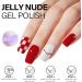 AILLSA Nude Gel Nail Polish Set Jelly Pink Milky White Black Red Gel Polish with Base and Top Coat Classic Popular Color All Season Soak Off U V L ED Manicure Art Salon DIY at Home 7Pcs 8ML Black White - Buy Online on GoSupps.com