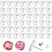 300 Pieces Stud Earring Kit Include 100pcs 12 mm Stainless Steel Blank Stud Earring Bezel Settings 100 Rubber Backs 100 Stainless Steel Earring Backs (Silver with Silver and Clear)