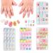 96 pieces of children wrong nails girls press nails children full cover short wrong fingernails for girls children nail art decoration colorful