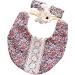Buy Money7 3-Part Baby Headband & Bib Set - Floral Design Saliva Towel & Pacifier Clip for Boys & Girls - Pink | International Shipping Available - Buy Online on GoSupps.com