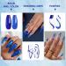 Rechoo 2pcs Gel Liner Nail Polish 8ml Blue Matte & Glitter Colors for Nail Art Design & Patterns - Buy Online on GoSupps.com