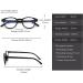 Anti Blue Light Retro Spring Hinge Round Computer Reading Glasses - Shiny Black 0.0x - Buy Online on GoSupps.com