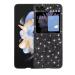 Tivenfezk Nadoli glitter case for samsung galaxy z flip 5 black glossy sparkling bling galvanisian frame ultra -thin shockproof back pocket cell phone case protective cover