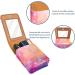 Mini Leather Lipstick Case with Mirror | Pink Fantasy Lip Gloss Organizer - International Shipping Available - Buy Online on GoSupps.com