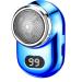 Electric Shaver Portable Electric Shaver Rechargeable Waterproof Travel Small Electric Hassle Rotatory Shaver Shaver Trimmer for Men's Traveling(Blue)