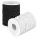Elastic String Cord Selizo 2 Pack Stretchy String for Bracelets Necklace Beading Jewelry Making and Sewing (1.2 MM 109 Yards Black & White) 1.2 MM Black and White