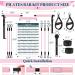 Multifunctional Pilates Bar Kit with Resistance Bands | Portable Home Gym Set for Women | Full Body Workouts | Heavy-Duty Metal Adjustment Buckle | Pink - Buy Online on GoSupps.com