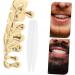 FRCOLOR Hip Hop Six Stands Gold Plated Water Drop Brackets Drop Bottom Teeth Caps Teardrop Bottom Teeth Cap Hip Hop Teeth Cap Teardrop Mouth Teeth Caps Teardrop Grill Cap Copper Golden 1 - Buy Online on GoSupps.com